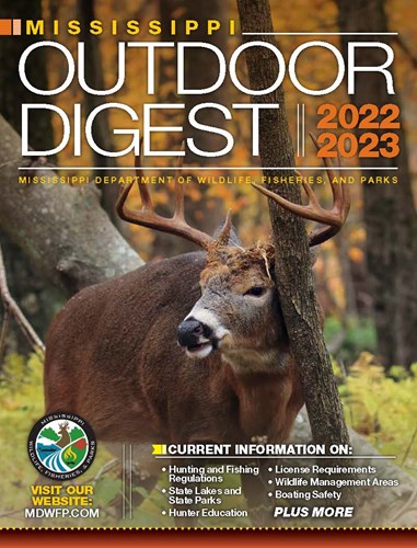 2022-2023 Mississippi Outdoor Digest cover, featuring a buck