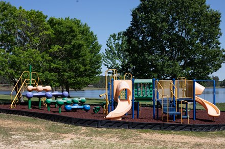 New mulch at a playground