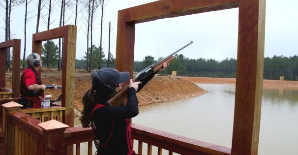 Sighting a target at McHenry Range