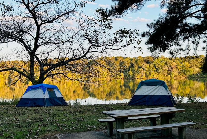 Camping by Lake Lowndes