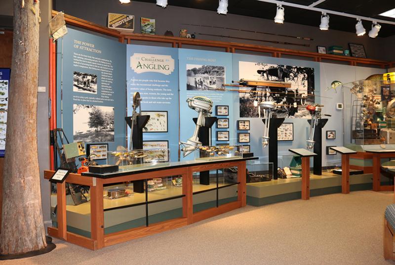 Angling exhibit at the Bob Tyler Fish Hatchery Visitor Education Center