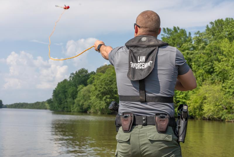 A demonstration of boater safety