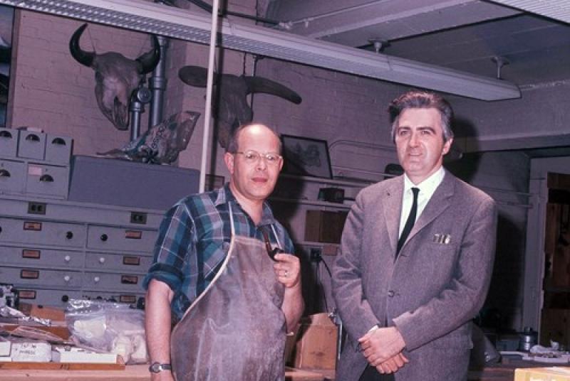 Gerard Case with vertebrate paleontologist Don Baird of Princeton