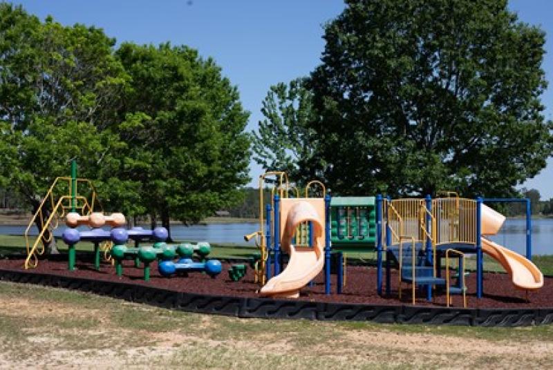 New mulch at a playground