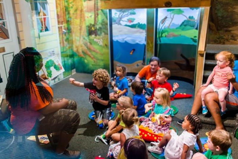 Science preschool room story time