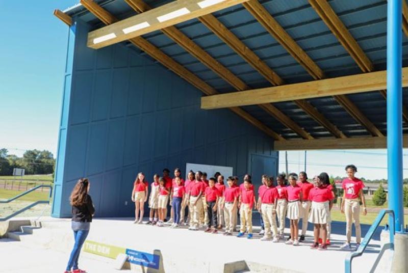 The Den Ribbon Cutting Spann Elementary