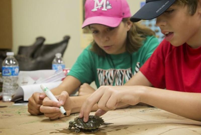 boy and girl at camp